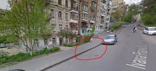 Место, где стоял автомобиль. Скриншот Google Maps