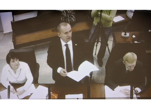 Крайний справа Степан Божило на судебном заседании по "делу Тимошенко"