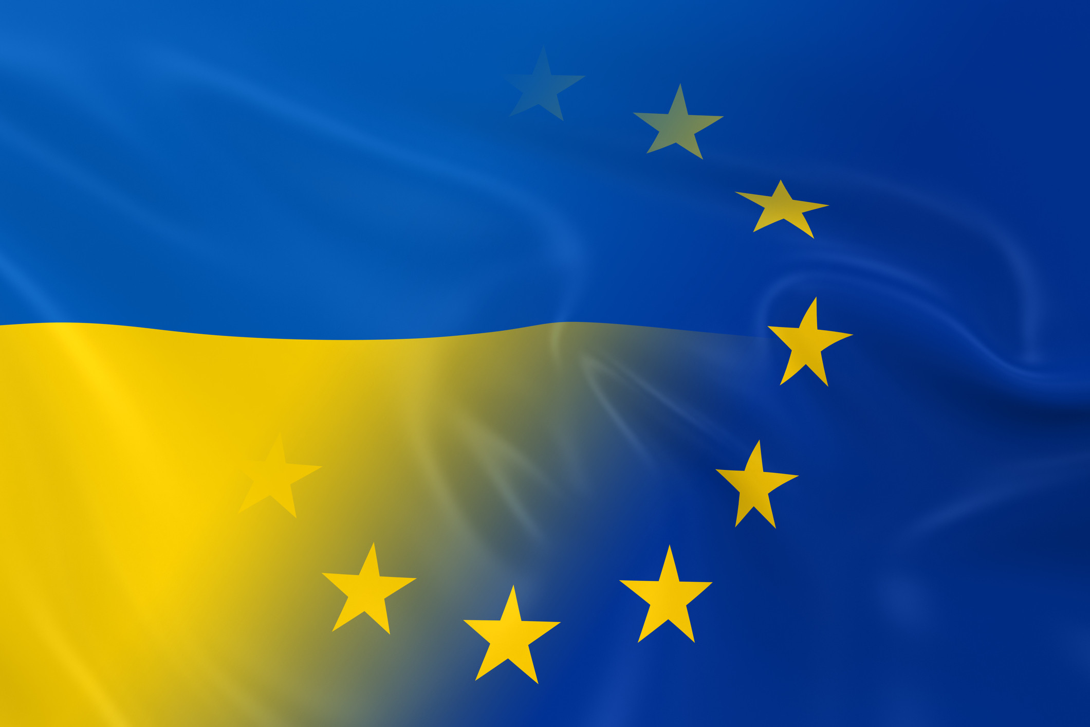 Ukrainian and European Relations Concept Image